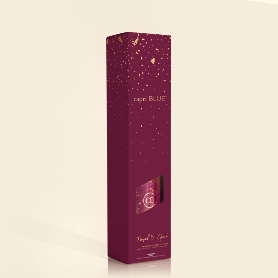Capri Blue Tinsel & Spice Glimmer Reed Diffuser, 8 Fl Oz | Diffusers