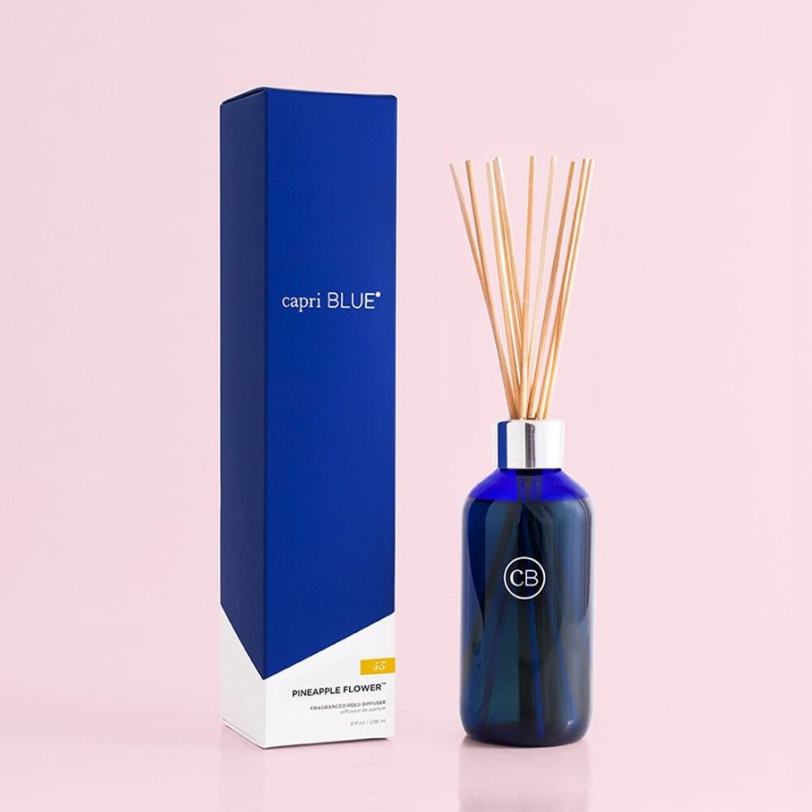 Capri Blue Pineapple Flower Signature Reed Diffuser, 8 Fl Oz | Diffusers