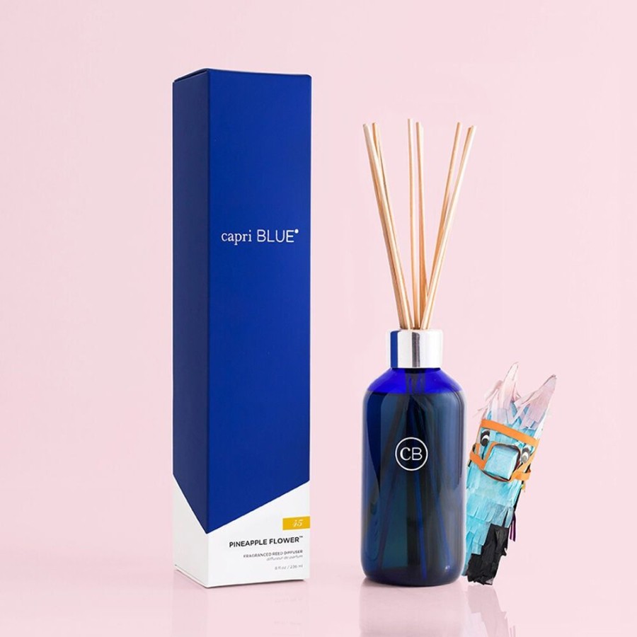 Capri Blue Pineapple Flower Signature Reed Diffuser, 8 Fl Oz | Diffusers