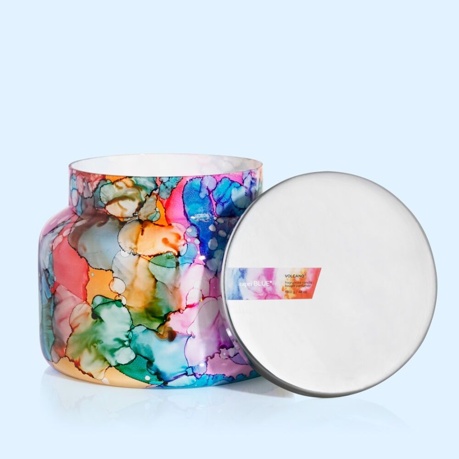 Capri Blue Volcano Rainbow Watercolor Jumbo Jar, 48 Oz | Candles
