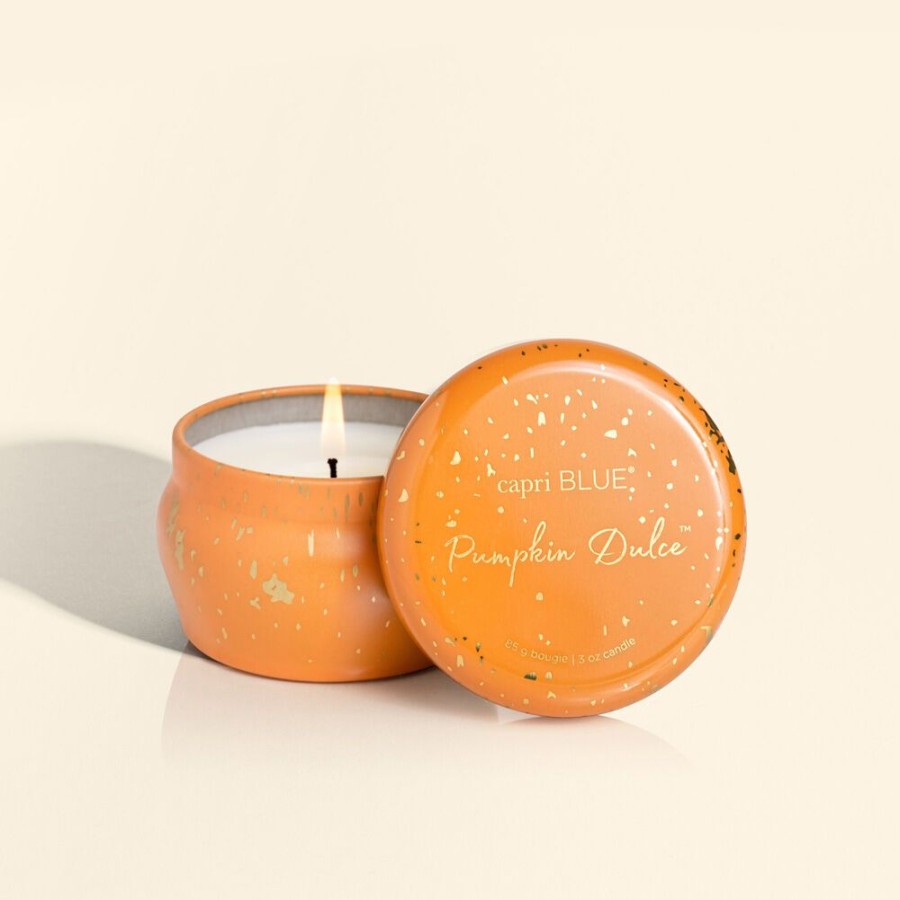 Capri Blue Pumpkin Dulce Glimmer Mini Tin, 3 Oz | Candles