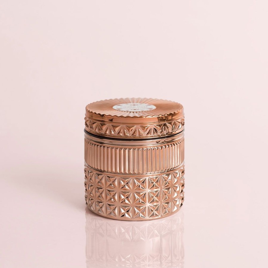 Capri Blue Pink Grapefruit & Prosecco Gilded Faceted Jar, 11 Oz | Candles