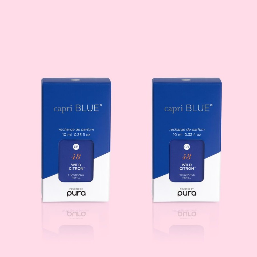 Capri Blue Cb + Pura Diffuser Refill 2-Pack Bundle, Wild Citron | Pura Smart Home Fragrance