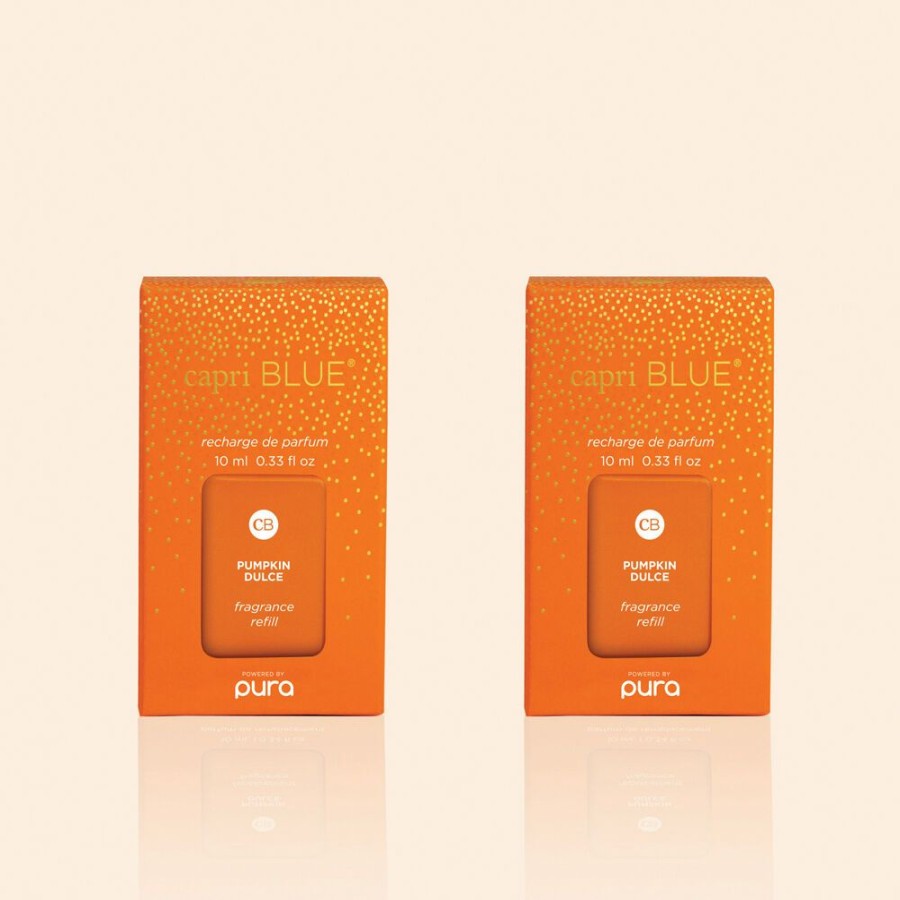 Capri Blue Cb + Pura Diffuser Refill 2-Pack Bundle, Pumpkin Dulce | Pura Smart Home Fragrance
