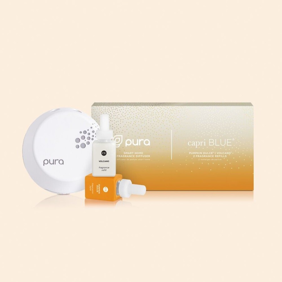Capri Blue Cb + Pura Smart Home Diffuser Kit, Pumpkin Dulce & Volcano | Diffusers