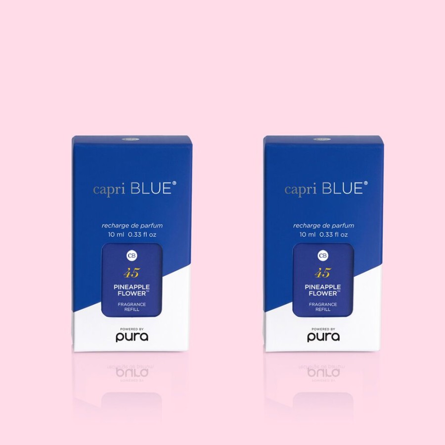 Capri Blue Cb + Pura Diffuser Refill 2-Pack Bundle, Pineapple Flower | Pura Smart Home Fragrance