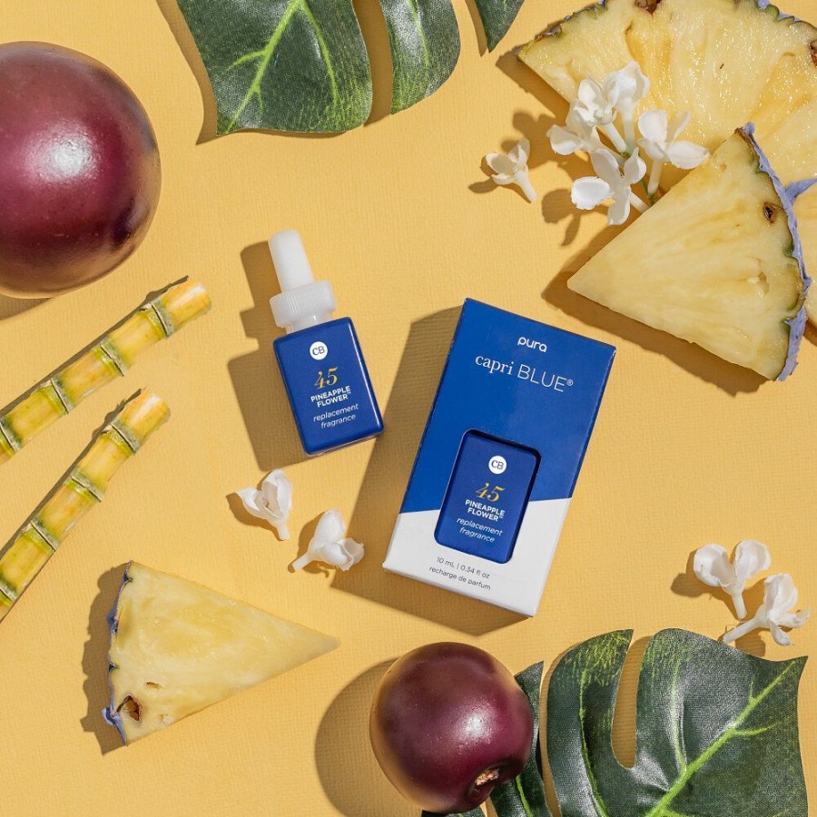Capri Blue Cb + Pura Diffuser Refill 2-Pack Bundle, Pineapple Flower | Pura Smart Home Fragrance