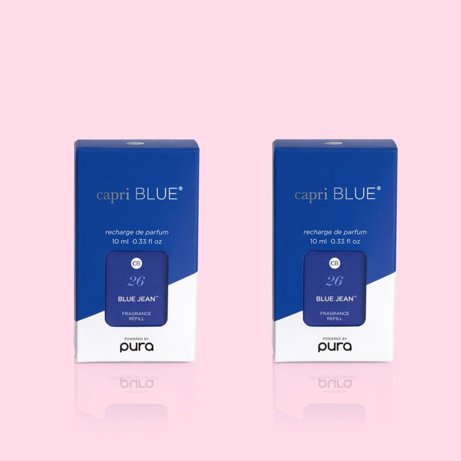 Capri Blue Cb + Pura Diffuser Refill 2-Pack Bundle, Blue Jean | Pura Smart Home Fragrance