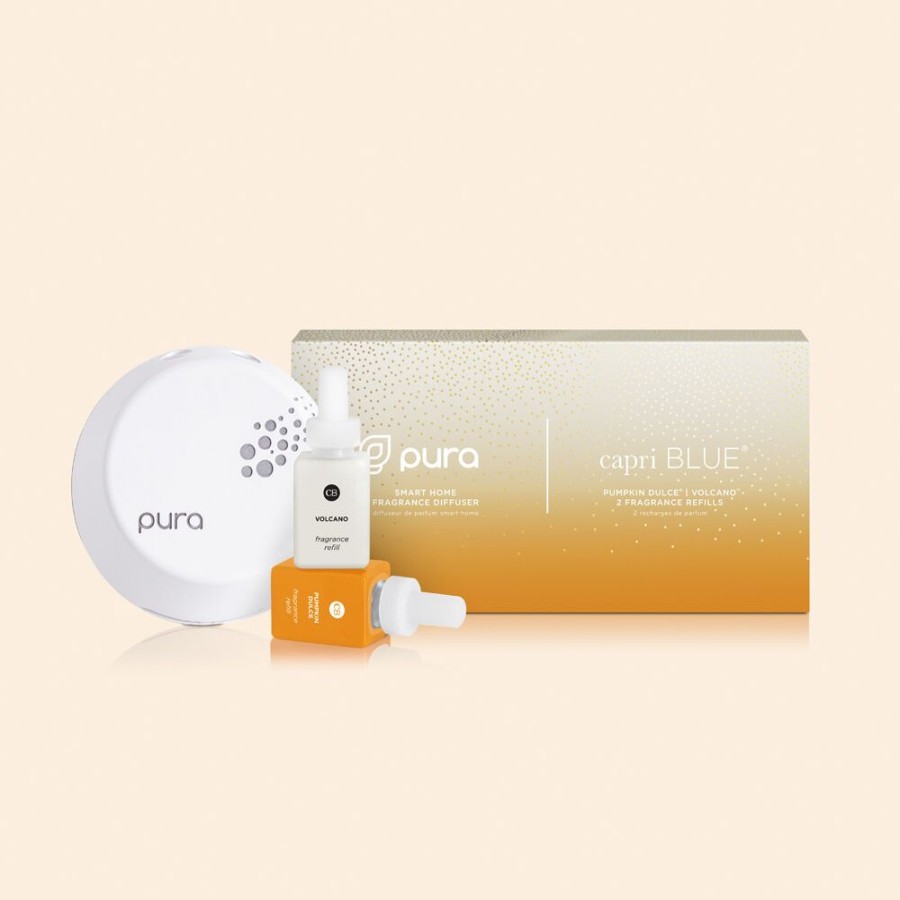 Capri Blue Cb + Pura Smart Home Diffuser Kit, Pumpkin Dulce & Volcano | Pura Smart Home Fragrance