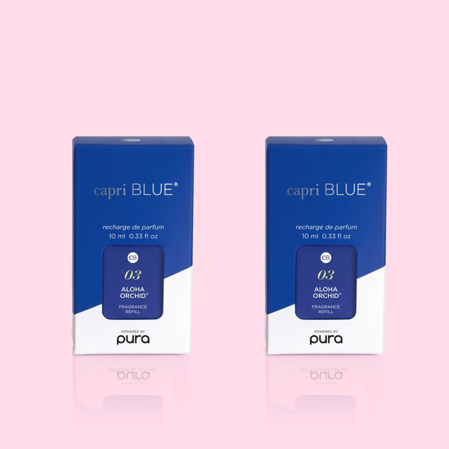 Capri Blue Cb + Pura Diffuser Refill 2-Pack Bundle, Aloha Orchid | Pura Smart Home Fragrance