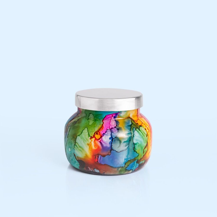 Capri Blue Volcano Rainbow Watercolor Petite Jar, 8 Oz | Candles