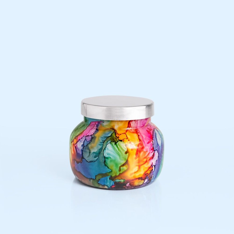 Capri Blue Volcano Rainbow Watercolor Petite Jar, 8 Oz | Candles