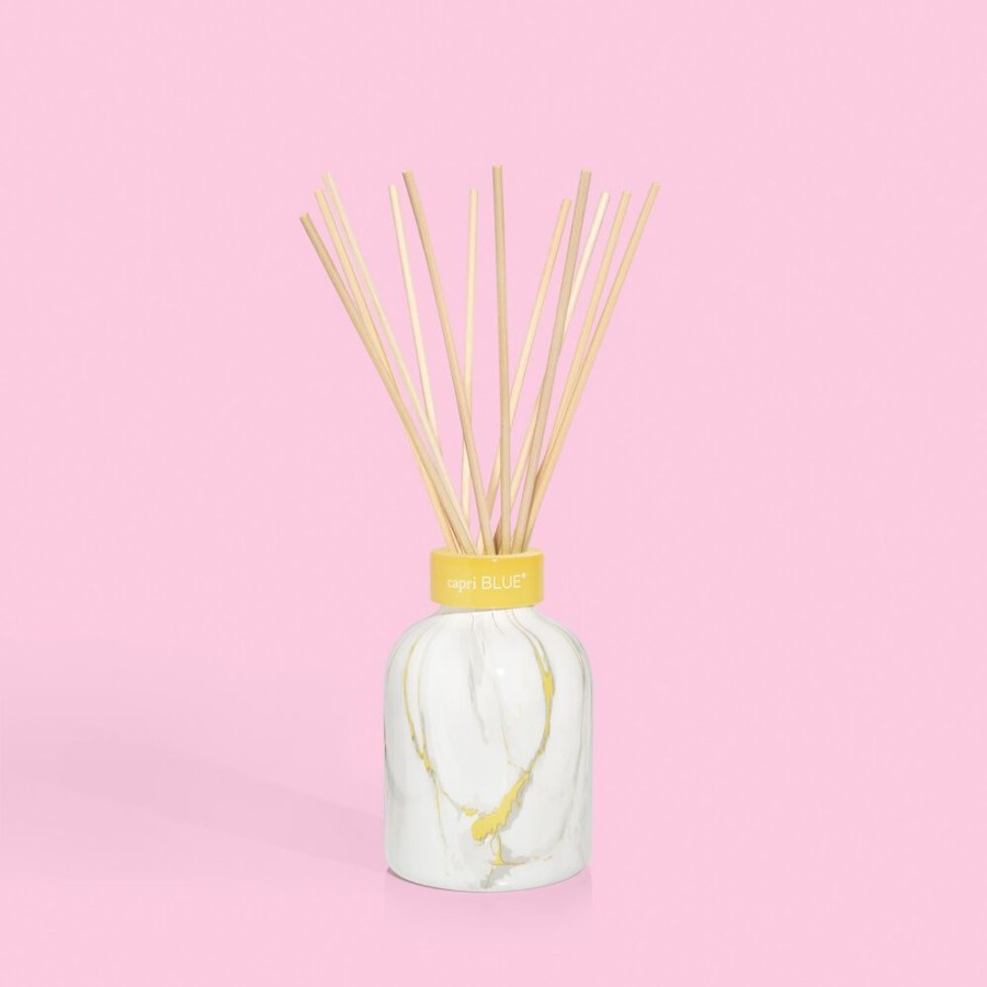 Capri Blue Pineapple Flower Modern Marble Petite Reed Diffuser, 5.7 Fl Oz | Diffusers
