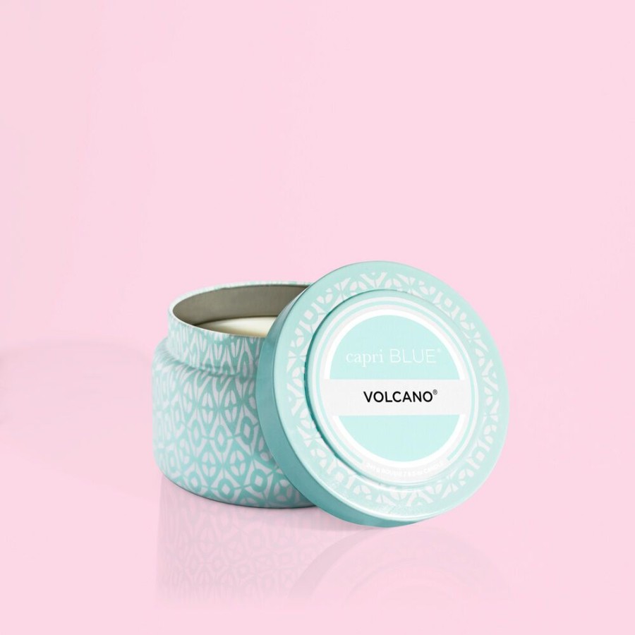 Capri Blue Volcano Aqua Printed Travel Tin, 8.5 Oz | Candles