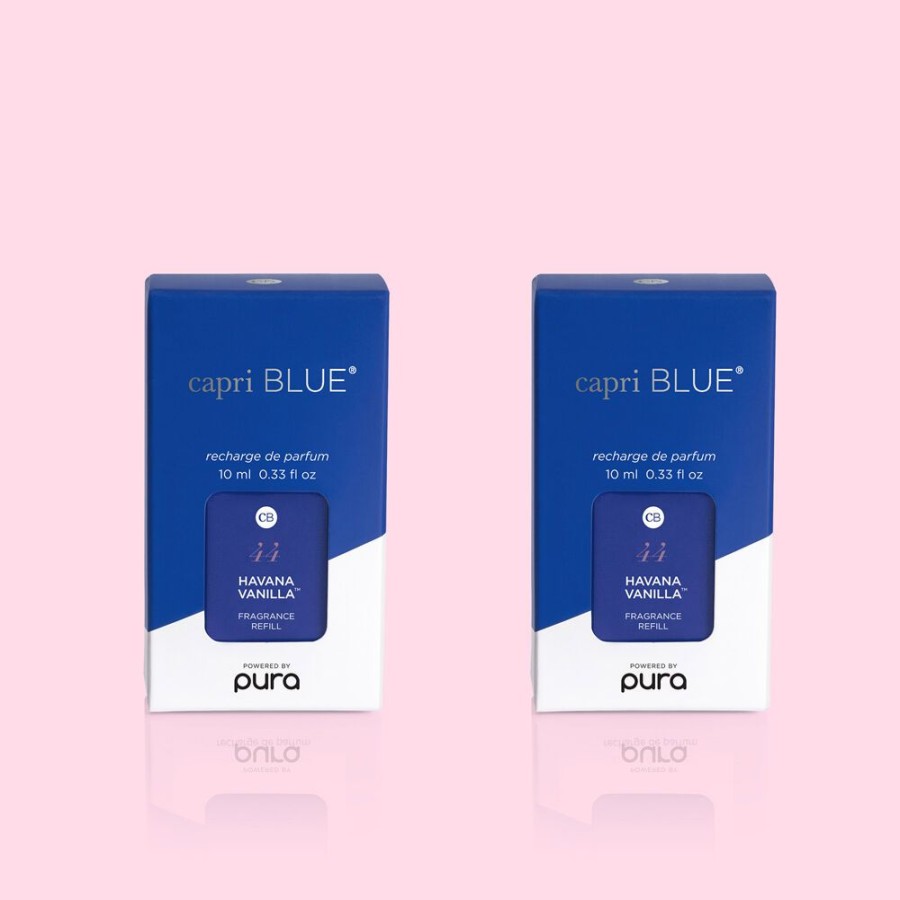 Capri Blue Cb + Pura Diffuser Refill 2-Pack Bundle, Havana Vanilla | Pura Smart Home Fragrance