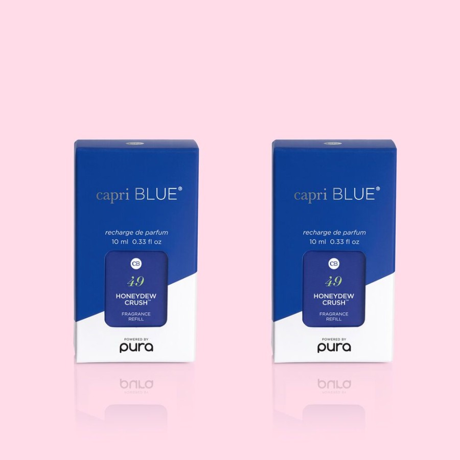 Capri Blue Cb + Pura Diffuser Refill 2 Pack Bundle, Honeydew Crush | Pura Smart Home Fragrance